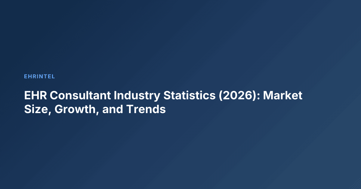 EHR Consultant Industry Statistics (2026): Market Size, Growth, and Trends